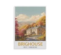 Jigsaw Puzzles 1000 Pieces Wooden Assembling Picture，Brighouse West Yorkshire，Adults Games Educational Toys（75x50cm）-GY1