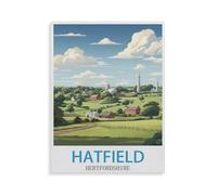 Jigsaw Puzzles 1000 Pieces Wooden Assembling Picture，Hatfield Hertfordshire，Adults Games Educational Toys（75x50cm）-GW20