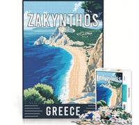 Jigsaw Puzzles 1000 Pieces Zakynthos in Greece, Brain Teaser Game, Difficult Challenge, Deal As Gifts for The Whole Family 50x75cm