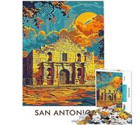 Jigsaw Puzzles 1000 San Antonio Mission Jigsaw for Teenagers Staycation Kill Time Challenging To Complete Stress Reduction Gifts (Size 38x52cm)