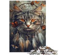 Jigsaw Puzzles 1000 Whispering Feathers And Eyes Jigsaw Puzzles for Adults Difficult Challenge Help The Brain Exercise Christmas Birthday Gifts (75x50cm/1000pcs)
