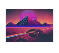 Jigsaw Puzzles 1000pcs(38x26cm) for Adults Chasing The Sunset Jigsaw Puzzle Brain Teaser Game Hand Speed Race Stress Reduction Gifts 1000pcs(38x26cm)