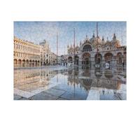 Jigsaw Puzzles 1000pcs(38x26cm) for Adults High Tide in San Marco Jigsaw Puzzle Brain Teaser Game Hand Speed Race Stress Reduction Gifts 1000pcs(38x26cm)