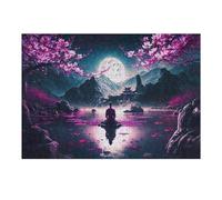 Jigsaw Puzzles 1000pcs(38x26cm) for Adults Japanese Monk Meditating Jigsaw Puzzle Brain Teaser Game Hand Speed Race Stress Reduction Gifts 1000pcs(38x26cm)