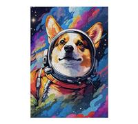 Jigsaw Puzzles 1000pcs(38x26cm) S for Adults Corgi Astronaut in Space -24 Jigsaw Relax Games Analysis And Logic Deal As Gifts for The Whole Family 1000pcs(38x26cm) S