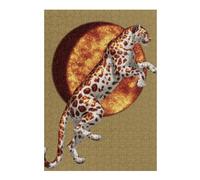 Jigsaw Puzzles 1000pcs(38x26cm) S for Adults Leopard Sunset Art Print Jigsaw Relax Games Analysis And Logic Deal As Gifts for The Whole Family 1000pcs(38x26cm) S