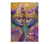 Jigsaw Puzzles 1000pcs(38x26cm) S for Adults Venetian Mask Art Print Jigsaw Fun Games Home Decoration Deal As Gifts for The Whole Family 1000pcs(38x26cm) S