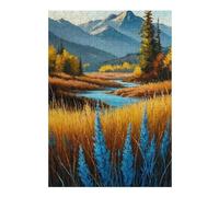 Jigsaw Puzzles 1000pcs(38x26cm) S for Teenagerss Autumnal River Landscape Adult Puzzles Brain Teaser Game Precision Cutting Birthday Present, Gifts, 1000pcs(38x26cm) S