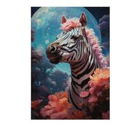 Jigsaw Puzzles 1000pcs(38x26cm) S for Teenagerss Magical Zebra in Fantasy Forest Jigsaw Puzzle Family Games Home Decoration Stress Reduction Gifts 1000pcs(38x26cm) S
