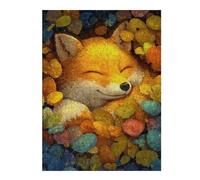 Jigsaw Puzzles 1000pcs(52x38cm) for Adults Autumn Fox Resting Jigsaw Puzzle Anti-Stress Toys Home Decoration Educational Challenge 1000pcs(52x38cm)