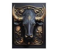 Jigsaw Puzzles 1000pcs(52x38cm) for Adults King Golden Bull Art Deco Jigsaws for Adults Hands-on Game Difficult Hard Gifts for Friends And Family 1000pcs(52x38cm)