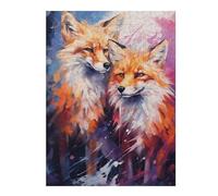 Jigsaw Puzzles 1000pcs(52x38cm) for Teenagerss Colorful Foxes Painting Jigsaw Puzzle Toy Wall Decor Analysis And Logic Great Gift for Gaming 1000pcs(52x38cm)