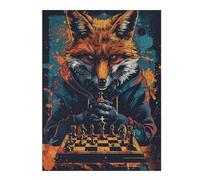 Jigsaw Puzzles 1000pcs(52x38cm) for Teenagerss Fox Master Chess Strategy Adult Jigsaw Family Games Stress Reliever Unique Birthday And Gifts 1000pcs(52x38cm)