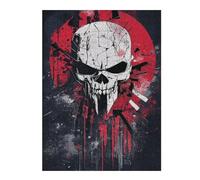 Jigsaw Puzzles 1000pcs(52x38cm) for Teenagerss Punisher Skull Poster Artwork Jigsaw Puzzle Toy Wall Decor Analysis And Logic Great Gift for Gaming 1000pcs(52x38cm)