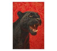 Jigsaw Puzzles 1000pcs(75x50cm) for Adults Black Panther Roaring Art Print Jigsaw Puzzle Anti-Stress Toys Home Decoration Educational Challenge 1000pcs(75x50cm)