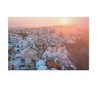Jigsaw Puzzles 1000pcs(75x50cm) for Adults First Light on Santorini Jigsaws for Adults Brain Teaser Game Birthday Present Gifts for Friends And Family 1000pcs(75x50cm)