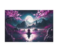 Jigsaw Puzzles 1000pcs(75x50cm) for Adults Japanese Monk Meditating Jigsaw Puzzle Brain Teaser Game Hand Speed Race Stress Reduction Gifts 1000pcs(75x50cm)