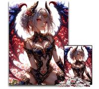 Jigsaw Puzzles 1000Pieces for Adults Demonic Angel Anime Girl14 Puzzles for Adults Family Game Night Fun DIY Decorative Artwork 1000 PCS(38x26cm)