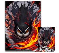 Jigsaw Puzzles 1000Pieces for Adults Evil Ninja Owl Jigsaw Puzzles Interactive Family Game DIY Home Decor Brain Challenge Gift 1000 PCS(75x50cm)