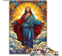Jigsaw Puzzles 1000Pieces for Adults Jesus in The Sky cardboard Jigsaw Ideal for And Family Fun for Holidays, Birthdays (Size 26x38 cm)