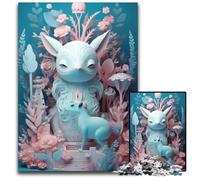 Jigsaw Puzzles 1000Pieces for Adults Mysterious Creature Jigsaw Puzzles Interactive Family Game DIY Home Decor Brain Challenge Gift 1000 PCS(38x26cm)
