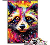 Jigsaw Puzzles 1000Pieces for Adults Pink Raccoon Jigsaws 1000Pieces for Adults Impossible Educational Home Decoration Games & Gifts (Size 50x75 cm)