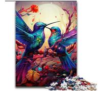 Jigsaw Puzzles 1000Pieces for Adults Two Colorful Hummingbirds Jigsaws 1000Pieces for Adults Impossible Educational Home Decoration Games & Gifts (Size 26x38 cm)