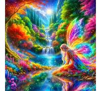 Jigsaw Puzzles 120 Pieces for Adults, Fun Challenging & Brainteasing jigsaw puzzles for adults 120 piece Puzzle Educational Games Home Decoration puzzle(Pond Woodland Fairy)