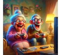 Jigsaw Puzzles 120 Pieces for Adults Gaming Old Couple, Fun Challenging Jigsaws for adults 120 Piece, Puzzle Educational Games for Families, Home Decoration puzzles