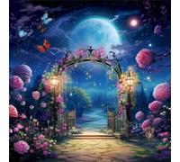 Jigsaw Puzzles 120 Pieces for Adults, puzzles for adults 120 Piece Beautiful Colourful Artwork, Challenging Puzzle Game for Family, Theme:Garden Moon Butterfly