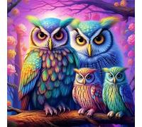 Jigsaw Puzzles 120 Pieces for Adults, puzzles for adults 120 Piece Beautiful Colourful Artwork, Challenging Puzzle Game for Family, Theme:Jungle Owl Family