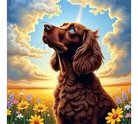 Jigsaw Puzzles 120 Pieces for Adults, puzzles for adults 120 Piece Beautiful Colourful Artwork, Challenging Puzzle Game for Family, Theme:Brown Dog Field