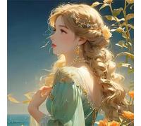 Jigsaw Puzzles 120 Pieces for Adults, puzzles for adults 120 Piece Beautiful Colourful Artwork, Challenging Puzzle Game for Family, Theme:Beach Palace Girl