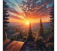 Jigsaw Puzzles 120 Pieces for Adults, puzzles for adults 120 Piece Beautiful Colourful Artwork, Challenging Puzzle Game for Family, Theme:Sunrise Woods Sunlight