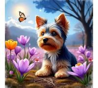 Jigsaw Puzzles 120 Pieces for Adults, puzzles for adults 120 Piece Beautiful Colourful Artwork, Challenging Puzzle Game for Family, Theme:Dog Autumn Scenery
