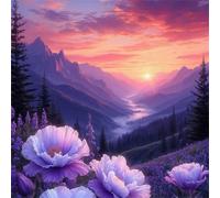 Jigsaw Puzzles 120 Pieces for Adults, puzzles for adults 120 Piece Beautiful Colourful Artwork, Challenging Puzzle Game for Family, Theme:Valley Sunrise Flower