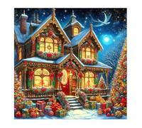 Jigsaw Puzzles 120 Pieces, Jigsaws Christmas House 120 Piece jigsaw puzzles for Adults, Challenge High Difficulty Family Puzzle Game 45x45cm/18x18inch
