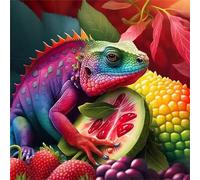 Jigsaw Puzzles 120 Pieces, Jigsaws Fruit Chameleon 120 Piece jigsaw puzzles for Adults, Challenge High Difficulty Family Puzzle Game 45x45cm/18x18inch