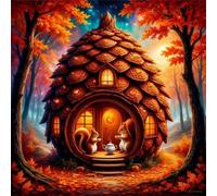 Jigsaw Puzzles 120 Pieces, Jigsaws Woods Nut House 120 Piece jigsaw puzzles for Adults, Challenge High Difficulty Family Puzzle Game 45x45cm/18x18inch