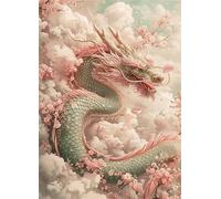Jigsaw Puzzles 120 pieces,Puzzles for Adults,Challenging Educational Family Activity Games Home Decoration Puzzle Flower Cloud Dragon,9.8 x 7.9 Inch