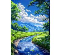 Jigsaw Puzzles 120 pieces,Puzzles for Adults,Challenging Educational Family Activity Games Home Decoration Puzzle Grassland Scenery,9.8 x 7.9 Inch