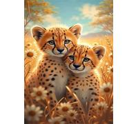 Jigsaw Puzzles 1200 piece,Puzzles for Adults,Challenging Educational Family Activity Games Home Decoration Puzzle Autumn Fields Leopard 29.5 x 19.7 inch