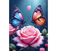 Jigsaw Puzzles 1200 Pieces for Adults, Challenging & Brainteasing Adult Jigsaw Puzzles 1200 pieces, Difficult Puzzles, For Men/Women Rose Butterfly Petals