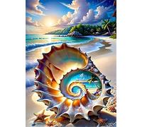 Jigsaw Puzzles 150 piece,Puzzles for Adults,Challenging Educational Family Activity Games Home Decoration Puzzle Beach Dream Conch Shell 13.8 x 9.8 inch
