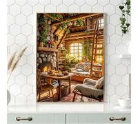 Jigsaw Puzzles 150 piece,Puzzles for Adults,Challenging Educational Family Activity Games Home Decoration Puzzle House Scenery 13.8 x 9.8 inch