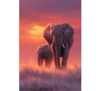 Jigsaw Puzzles 150 Pieces For Adults, Difficult Puzzle for adults 150 pieces, Challenging Jigsaws Perfect for Game Nights, Classic Puzzles for Home Wall Decoration(Steppe Elephant)