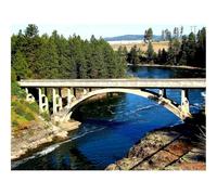 Jigsaw Puzzles 1500 Piece Gift for Men/Women-Bridge,river,wood 87x57cm