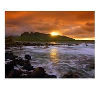 Jigsaw Puzzles 1500 Piece Gift for Men/Women-Decline,Sea,Waves,Clouds,Island,Land 87x57cm