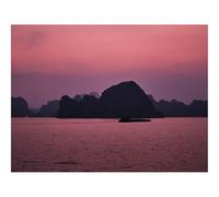 Jigsaw Puzzles 1500 Piece Gift for Men/Women-Hill,Rocks,Sea,Evening,Pink 87x57cm
