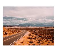 Jigsaw Puzzles 1500 Piece Gift for Men/Women-Road,Prairie,Bushes,Marking,Mountains,Distance 87x57cm